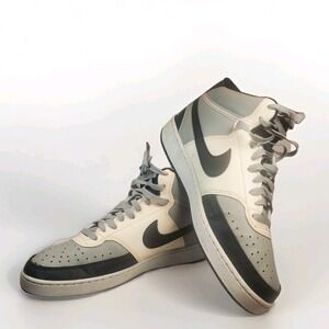 Men's Nike Court Vision Mid‎ NN Lt Smoke Grey/Black-Sail Size 9 Basketball
